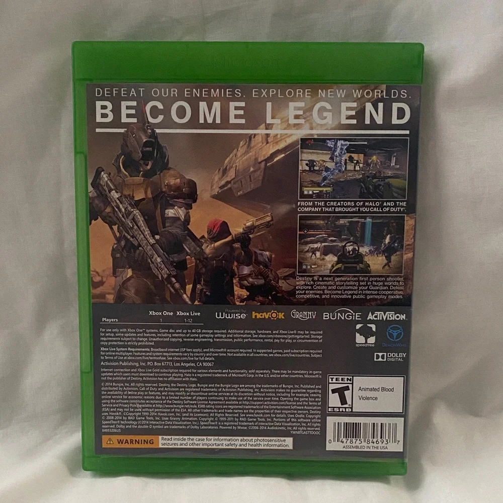 Microsoft Destiny Video Game - (BIN 4)
